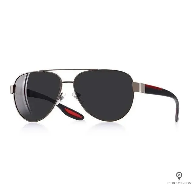 Lunette Aviateur Homme Branche Rouge