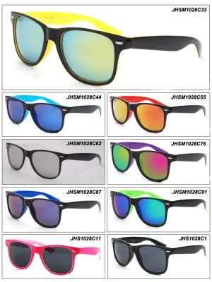 Lunettes de Soleil Fashion Wayfarer avec Intérieur Monture Coloré