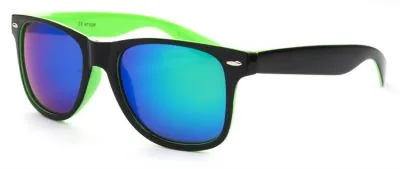 Lunettes de Soleil Fashion Wayfarer avec Intérieur Monture Coloré