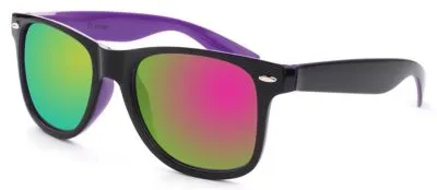 Lunettes de Soleil Fashion Wayfarer avec Intérieur Monture Coloré