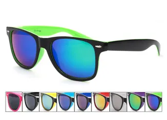 Lunettes de Soleil Fashion Wayfarer avec Intérieur Monture Coloré