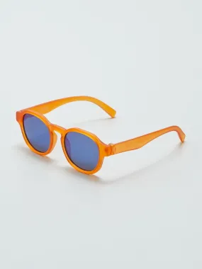 Lunettes de soleil translucide - Orange