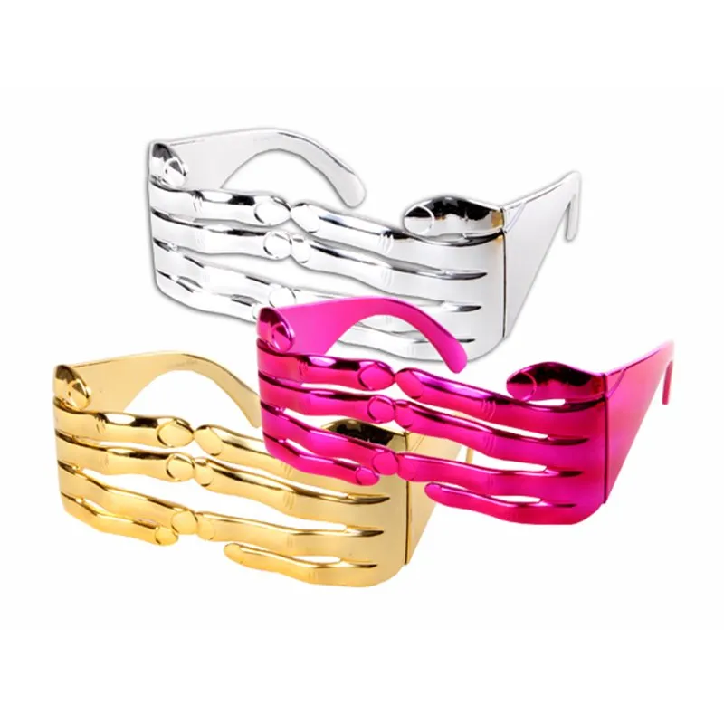 Lunettes gag 10 doigts or, argent et rose, design original 