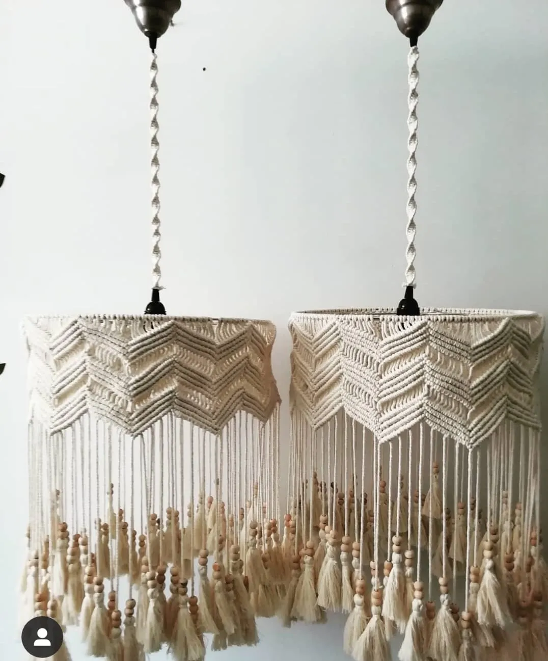 Lustre vintage style bohème fait main • Vintage Univers