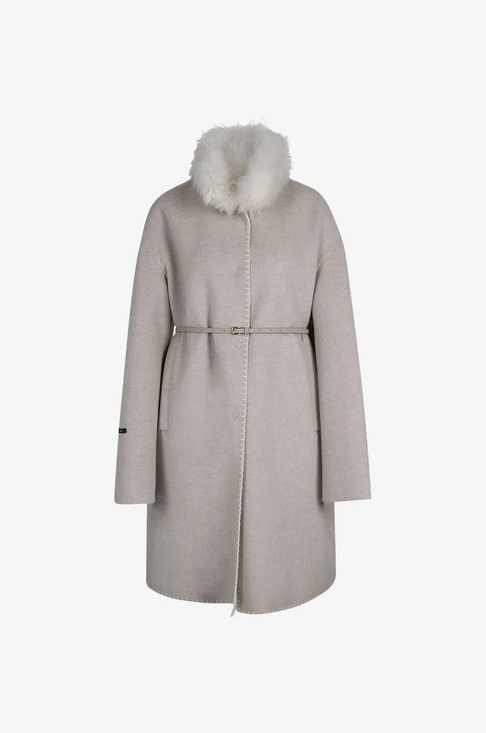 Manteau en laine et cachemire