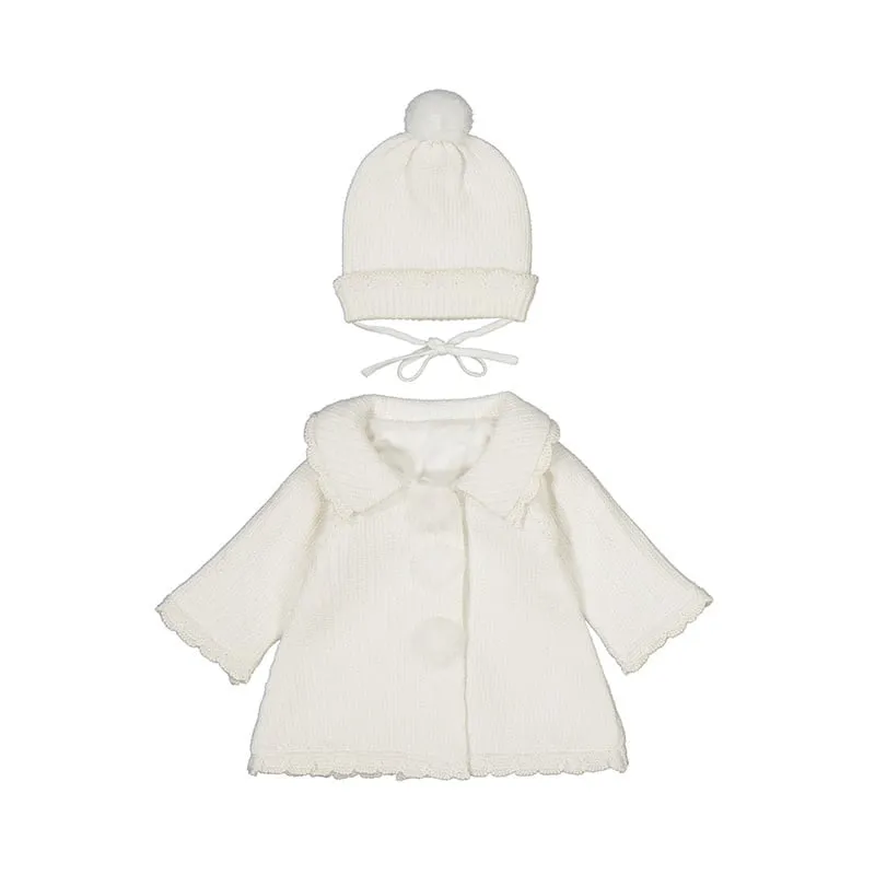 Manteau et Bonnet en Tricot Mayoral Fille