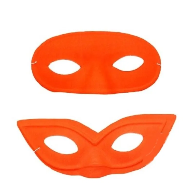 Masque de loup en PVC Orange néon fluo pas cher