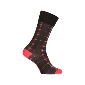 MI-CHAUSSETTES Carrés colorés laine - Sans couture - Anthracite - L...