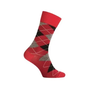 MI-CHAUSSETTES INTARSIA LAINE ANGORA - Sans couture - Rouge - Labon...