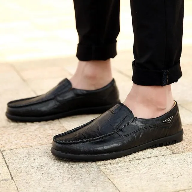 Mocassin en cuir véritable - Homme Tendance