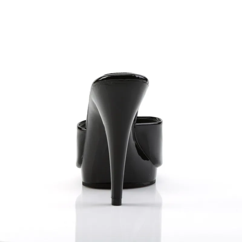 Mule plateforme noire pour femme petite et grande taille - C le pied 