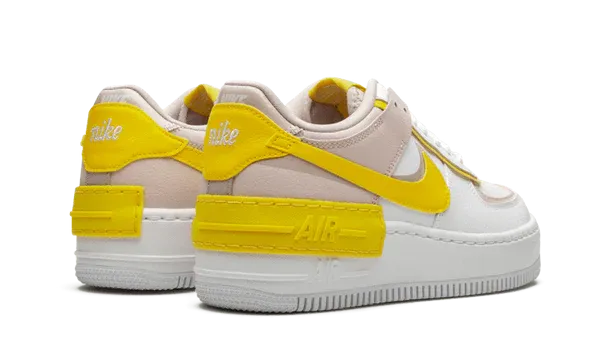 Nike Air Force 1 Shadow White Barely Rose Speed Yellow