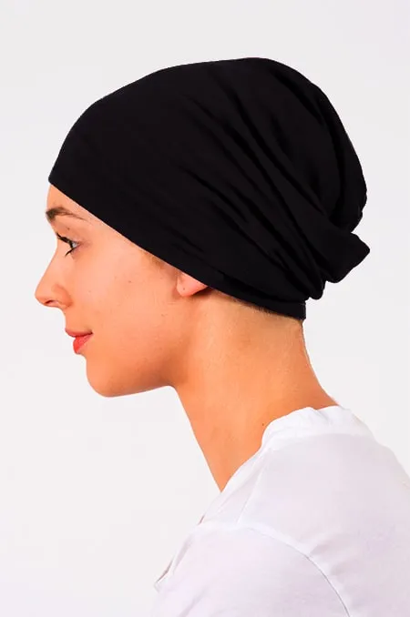 Pack bandeau et bonnet chimiothérapie Vodoo corail et noir