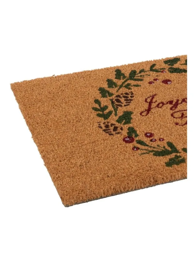 Paillasson Coco 40x60 cm Joyeuses fêtes - Beige