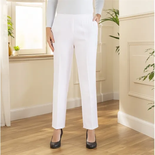 Pantalon à pinces confort Blanc - taille 50