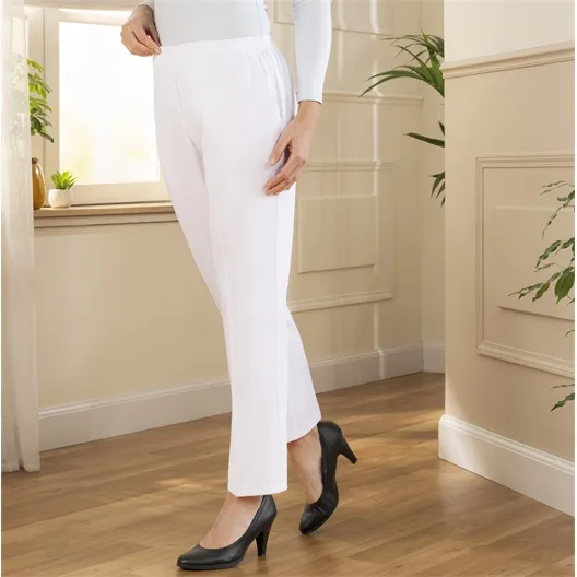 Pantalon à pinces confort Blanc - taille 50