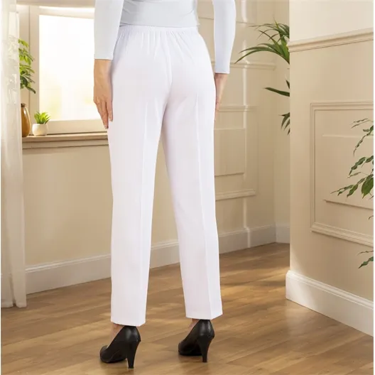 Pantalon à pinces confort Blanc - taille 50