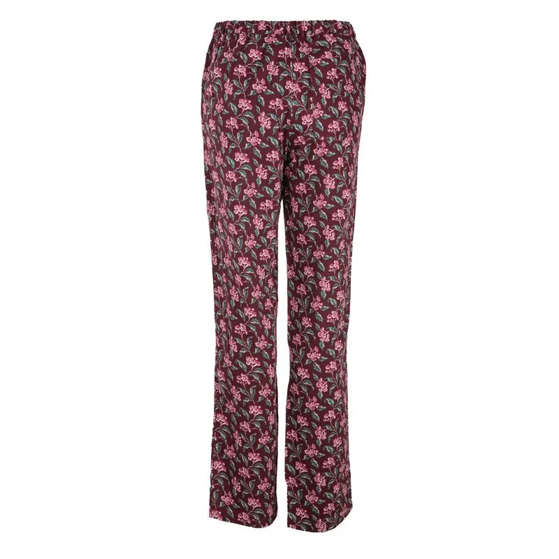 Pantalon à pinces fleuri bordeau Femme AMERICAN VINTAGE à prix 