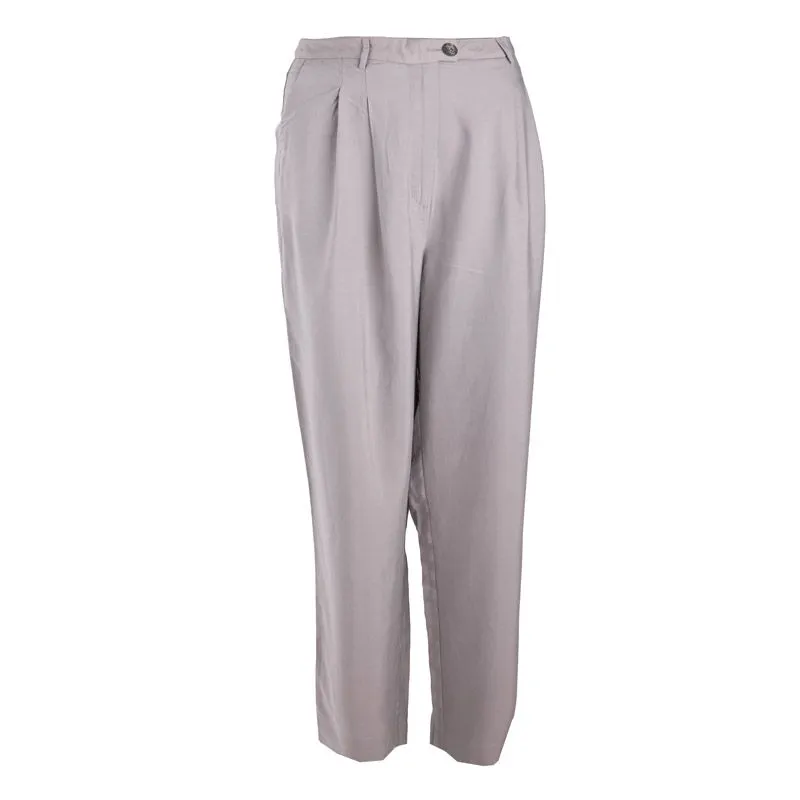 Pantalon à pinces fluide gris Femme AMERICAN VINTAGE à prix dégriffé 