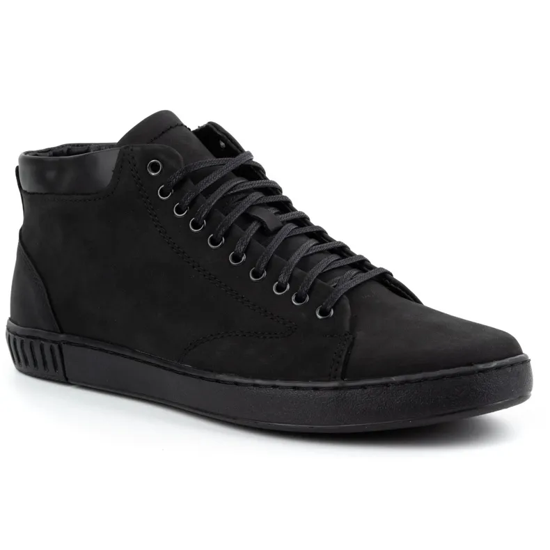 Polbut Chaussures creepers en cuir pour hommes 2108sw noir le noir