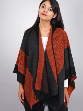 Poncho Loan - Fabriqué en France - Orange