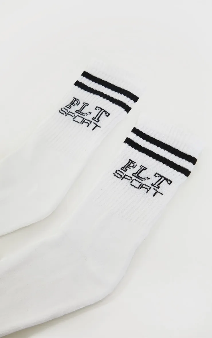 PRETTYLITTLETHING Chaussettes de sport blanc éclatant