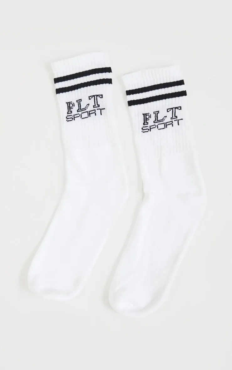 PRETTYLITTLETHING Chaussettes de sport blanc éclatant