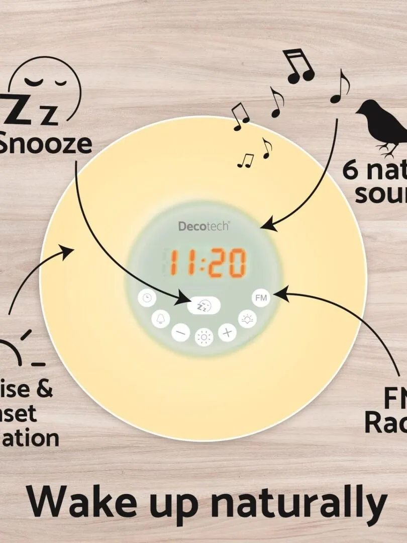 Radio Réveil Simulateur D’aube Couleur Decotech® - N/A