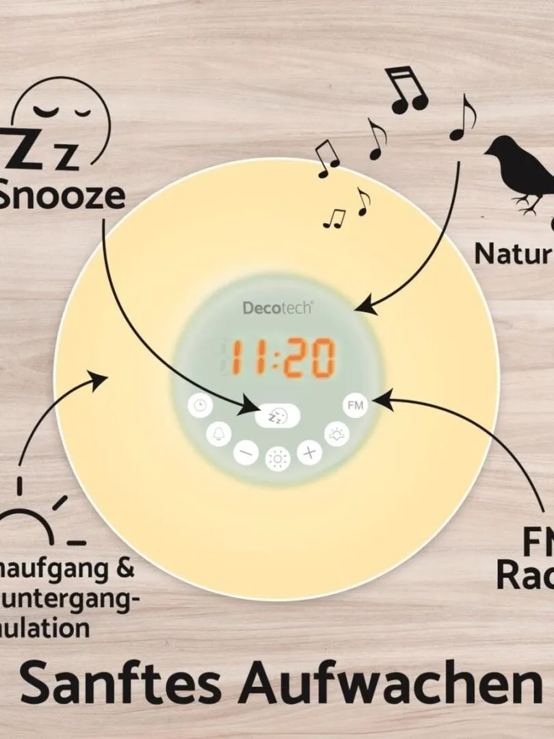 Radio Réveil Simulateur D’aube Couleur Decotech® - N/A