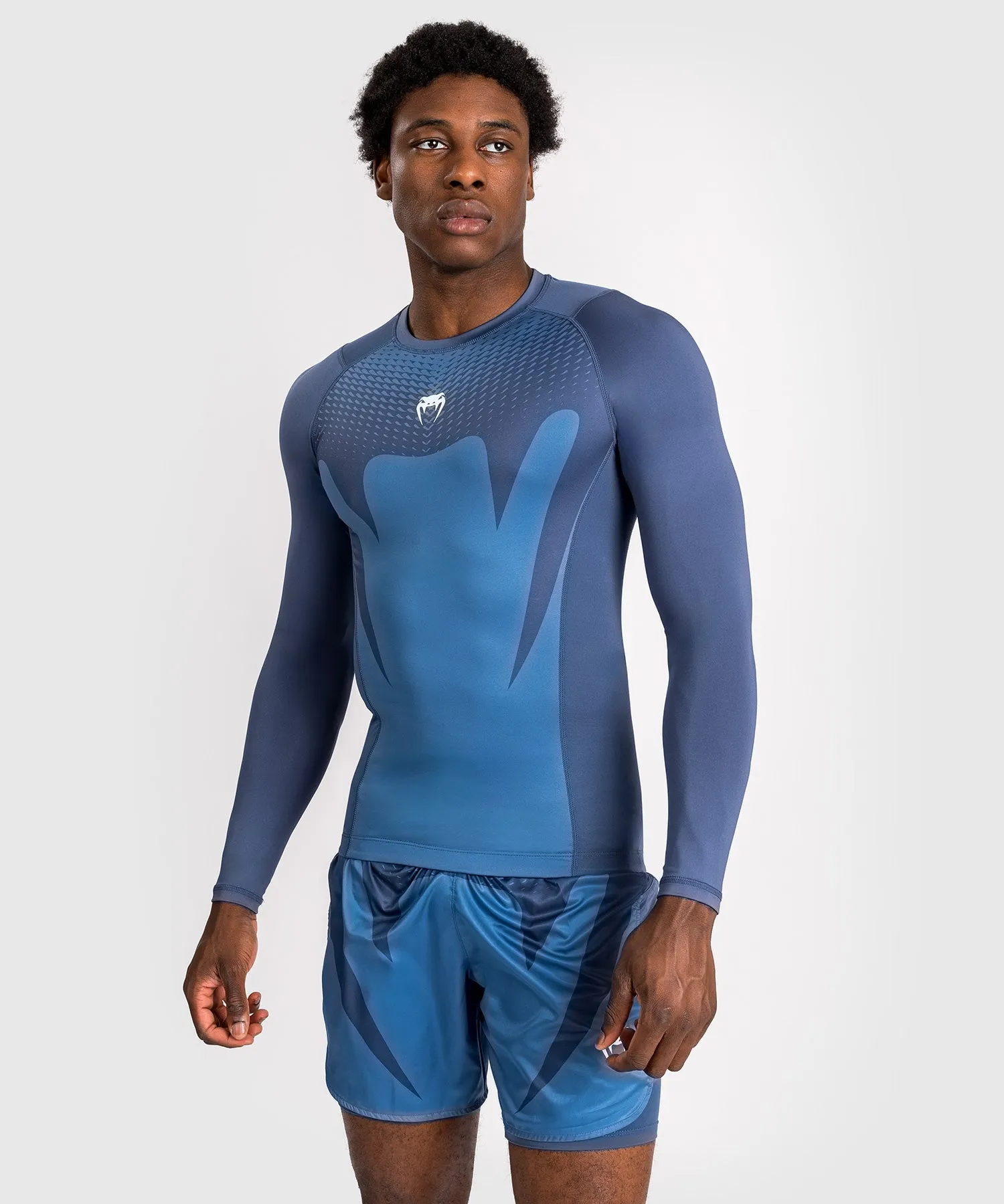 Rashguard à Manches Longues pour Hommes Venum Attack - Bleu marine