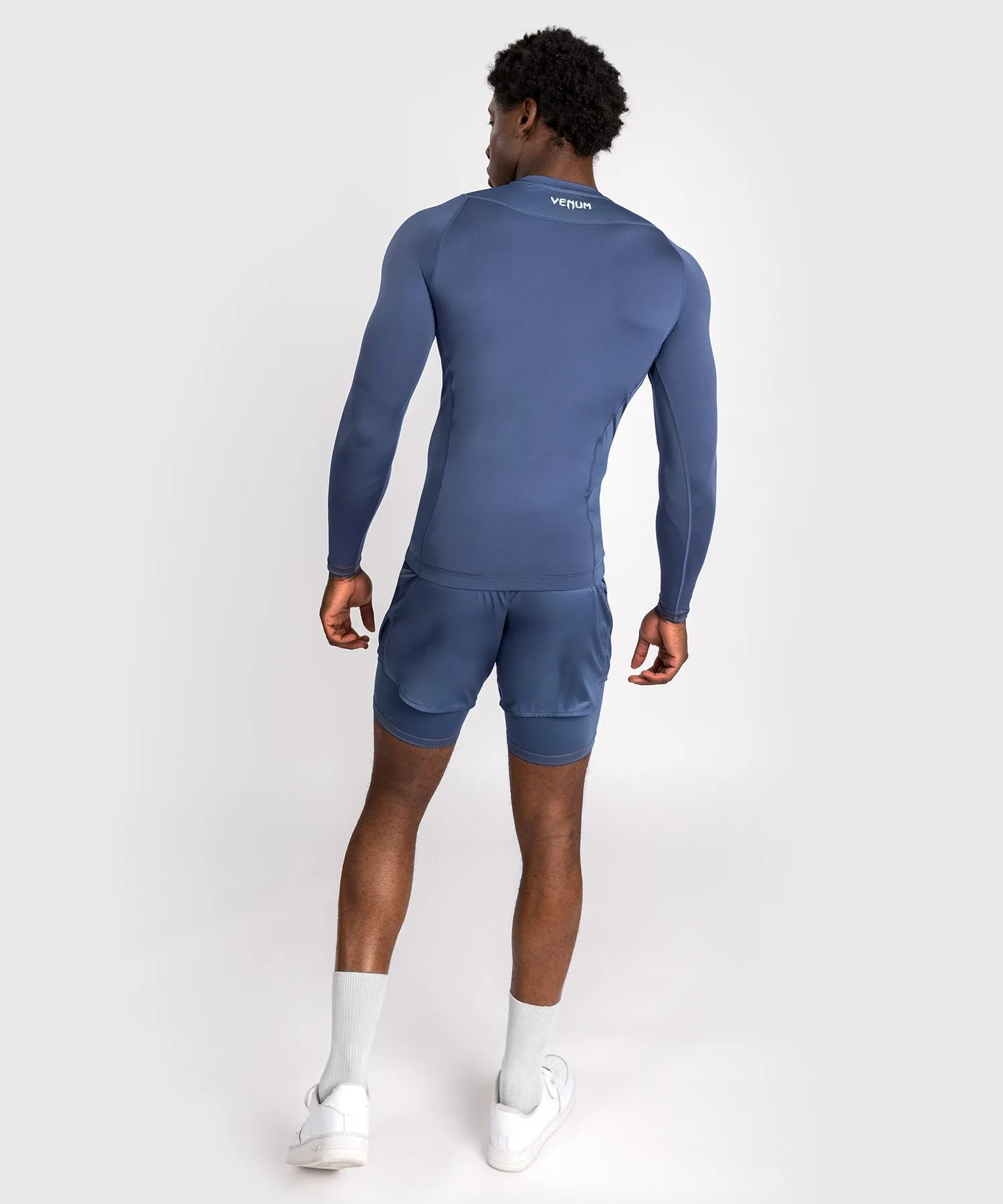 Rashguard à Manches Longues pour Hommes Venum Attack - Bleu marine