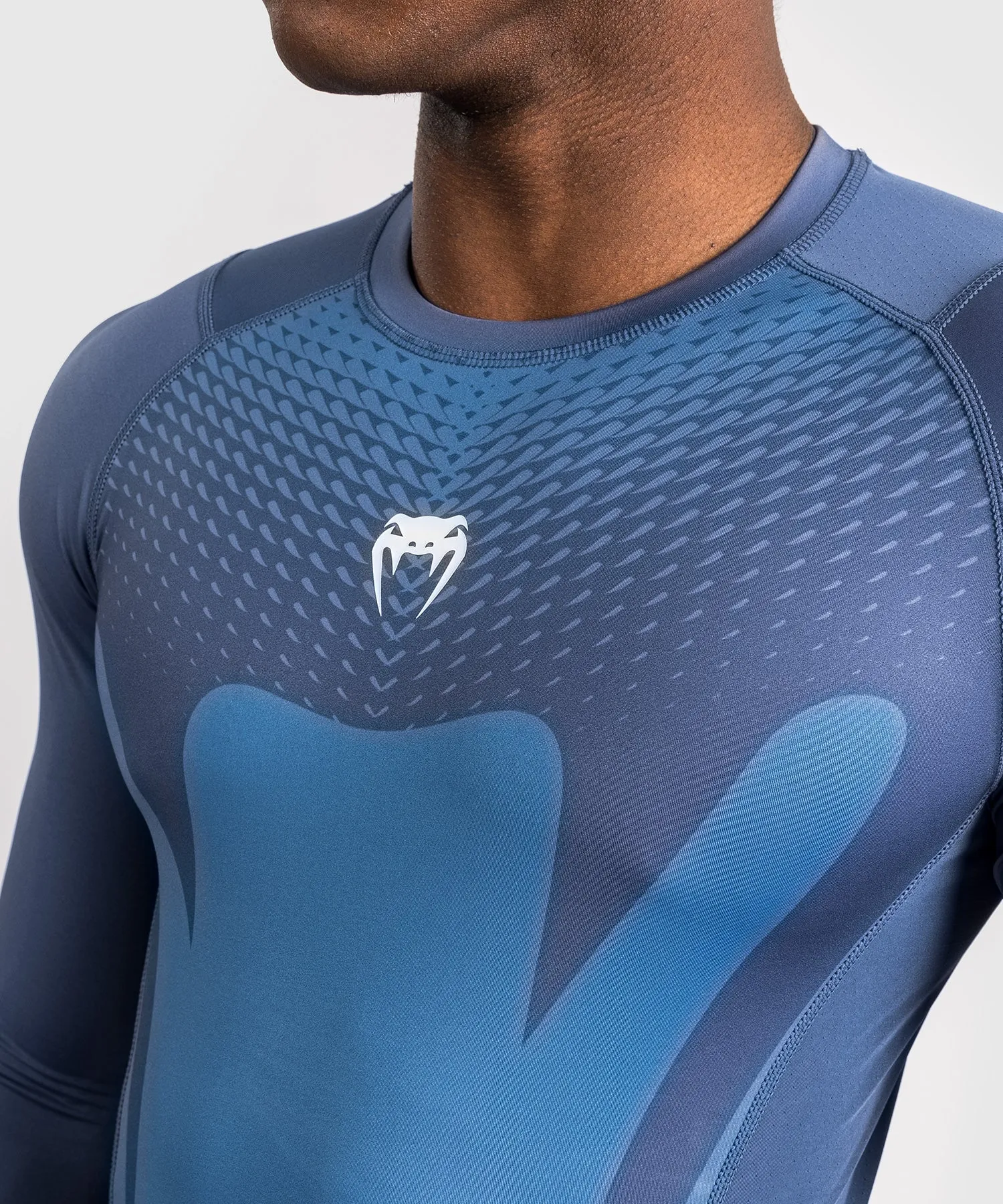 Rashguard à Manches Longues pour Hommes Venum Attack - Bleu marine