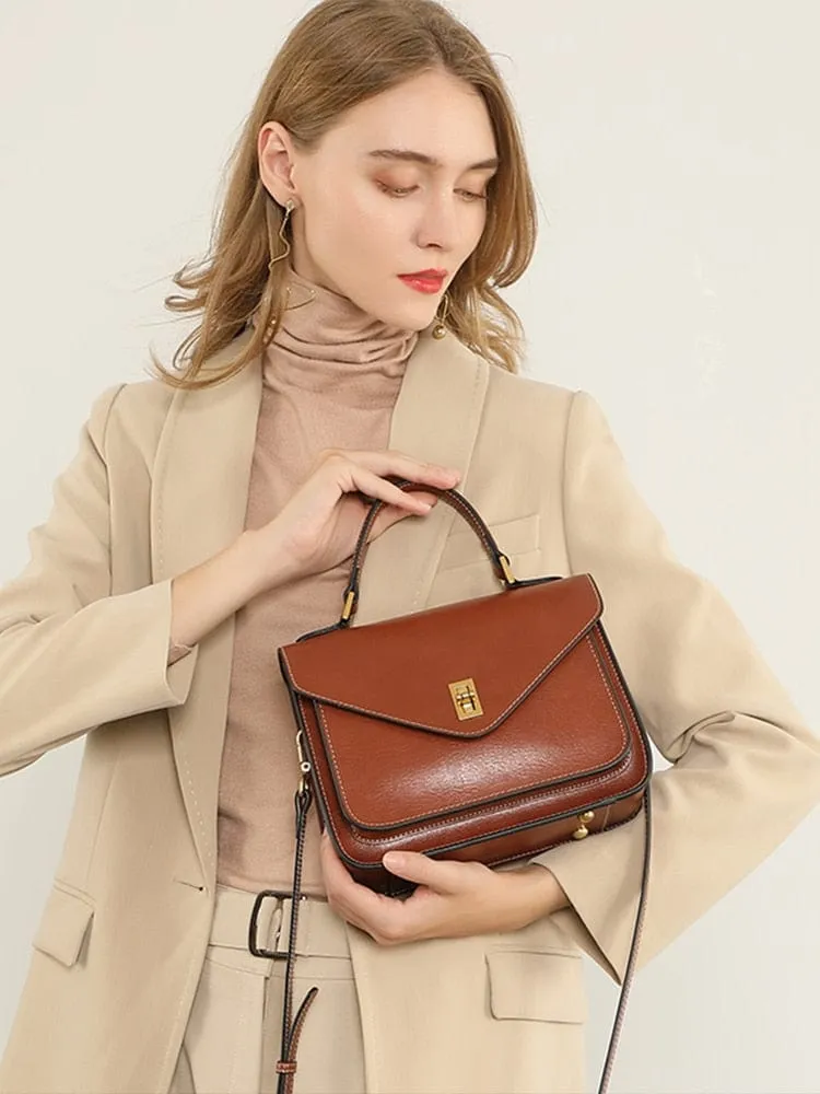 Rilane - Sac à bandoulière en cuir pour femmes