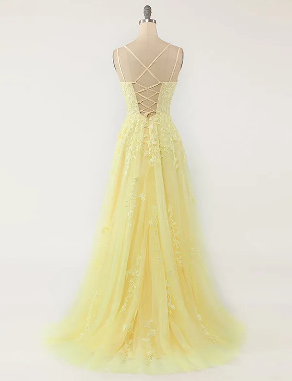 Robe de Bal Longue Princesse avec Broderie