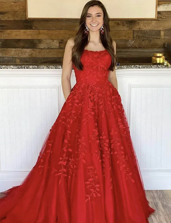 Robe de Bal Longue Princesse avec Broderie