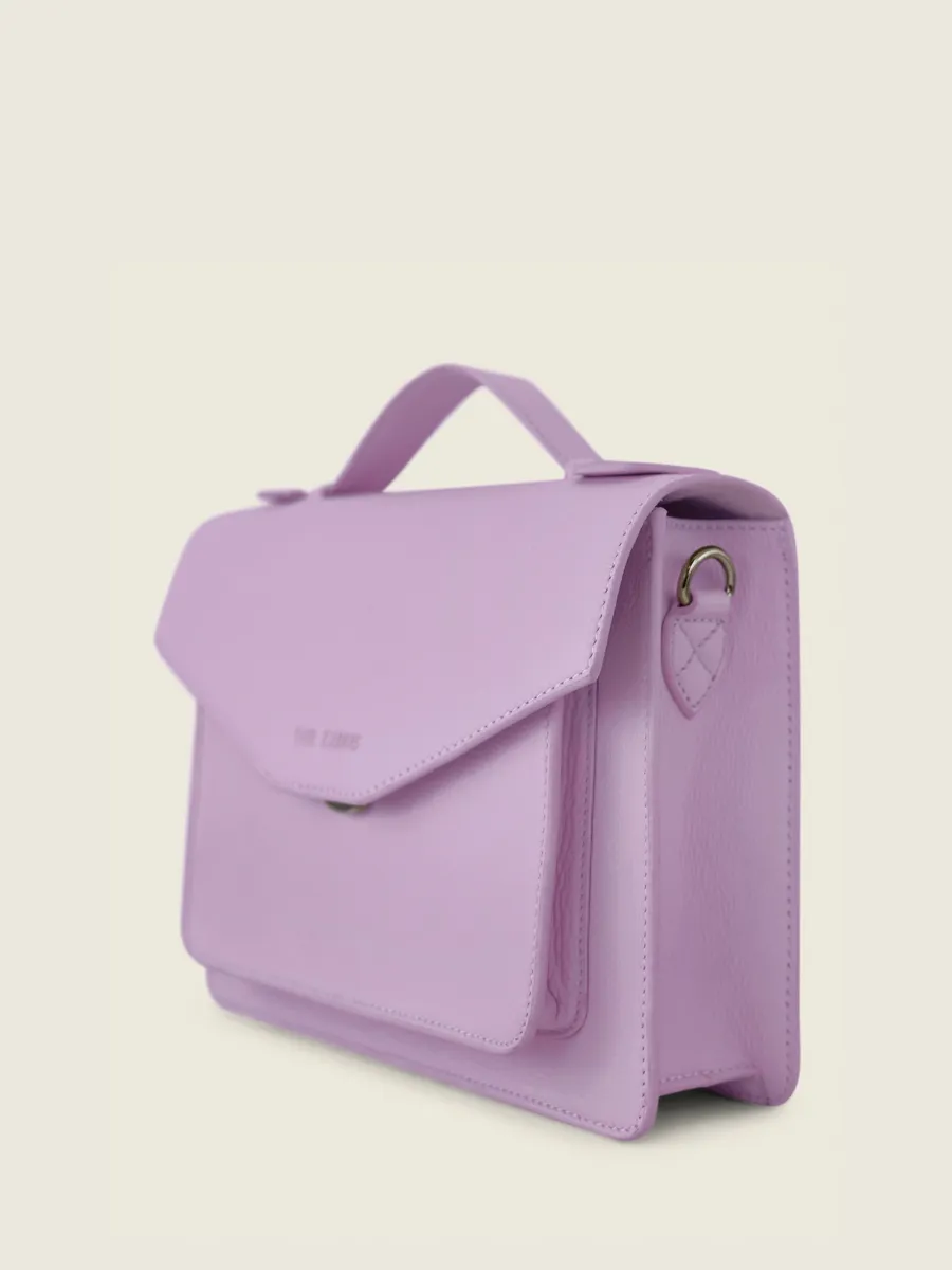 SAC À MAIN CUIR VIOLET FEMME Simone Pastel - Lilas