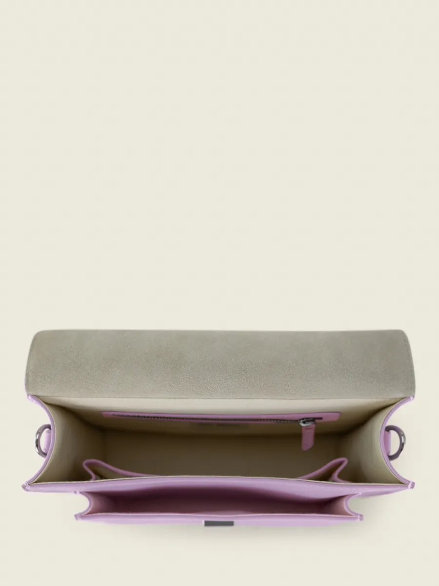 SAC À MAIN CUIR VIOLET FEMME Simone Pastel - Lilas