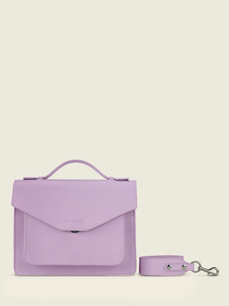 SAC À MAIN CUIR VIOLET FEMME Simone Pastel - Lilas