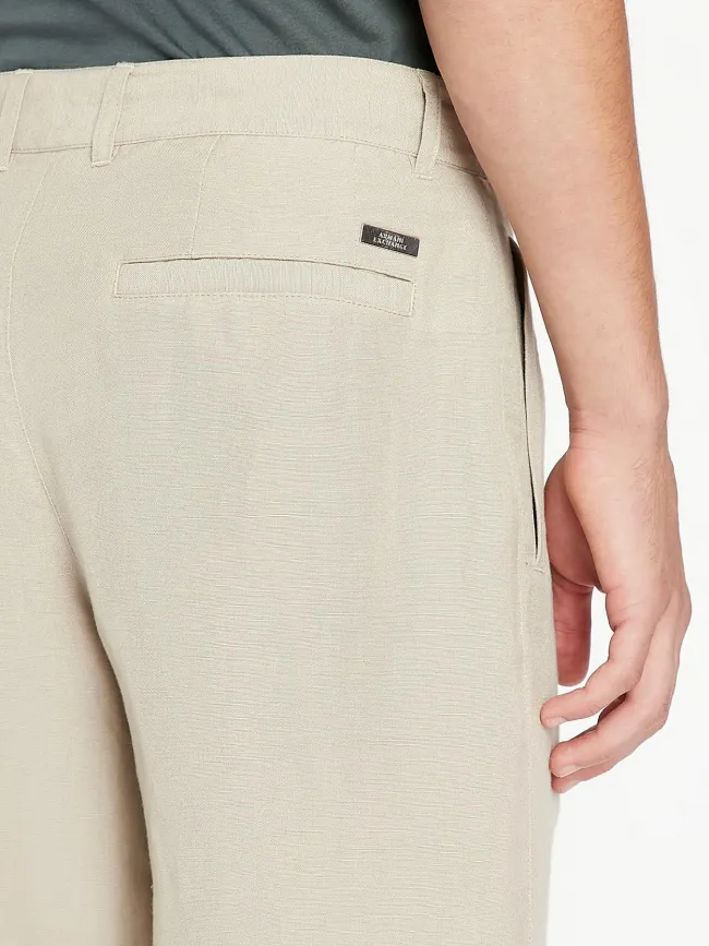 Short en lin beige homme - Armani Exchange | wimod