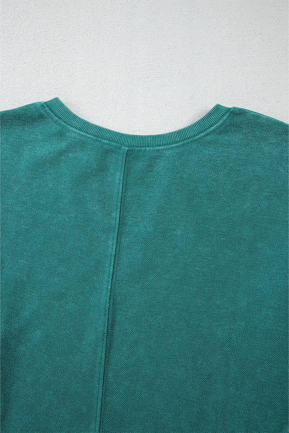 Skobeloff Sweat-shirt à épaules tombantes et col cranté de couleur unie