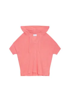 Sweat en lin flammé - Pivoine