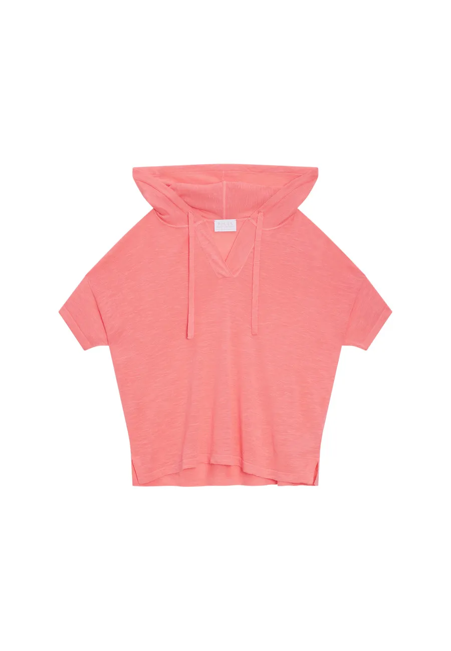 Sweat en lin flammé - Pivoine