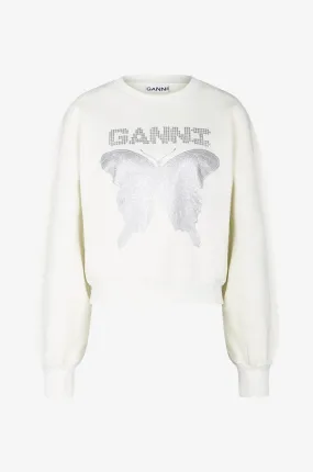 Sweat-shirt à col rond Ganni Butterfly