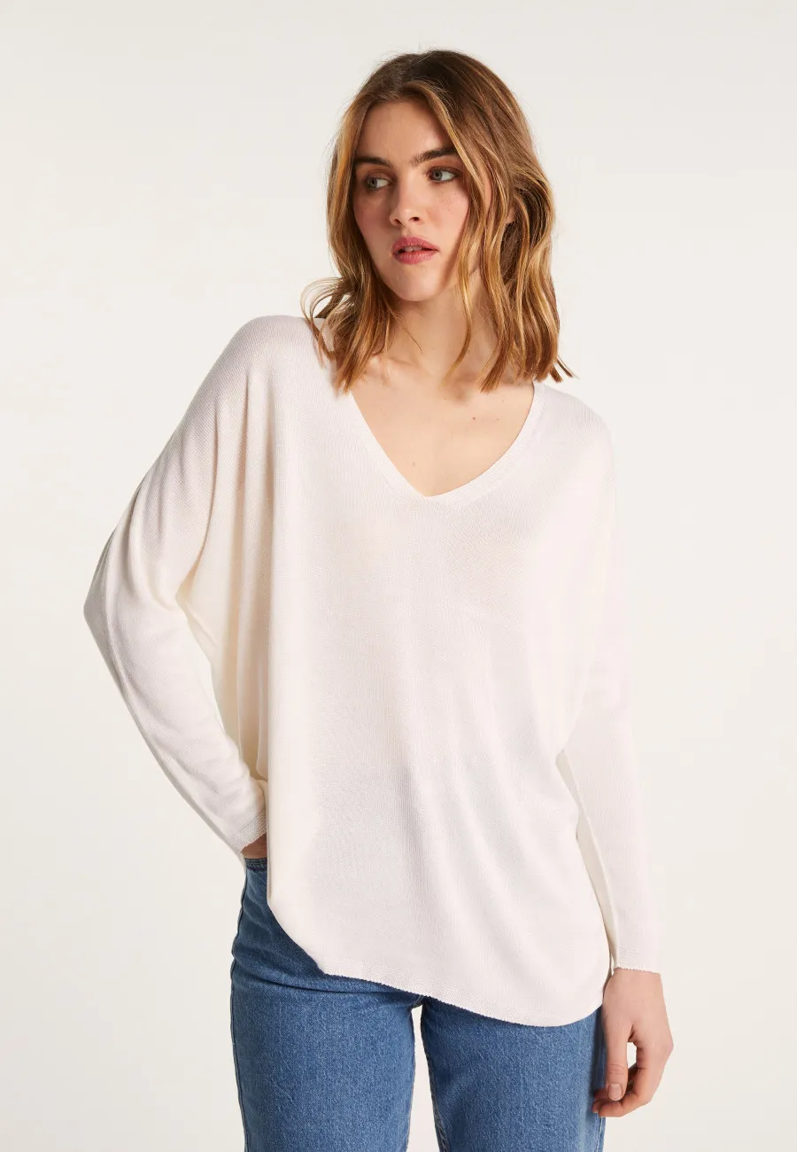 T-shirt ample en viscose et soie - Nahla