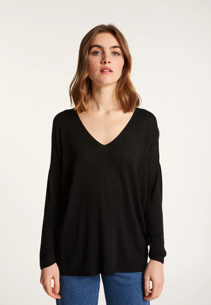 T-shirt ample en viscose et soie - Nahla