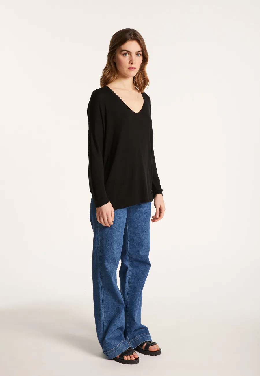 T-shirt ample en viscose et soie - Nahla