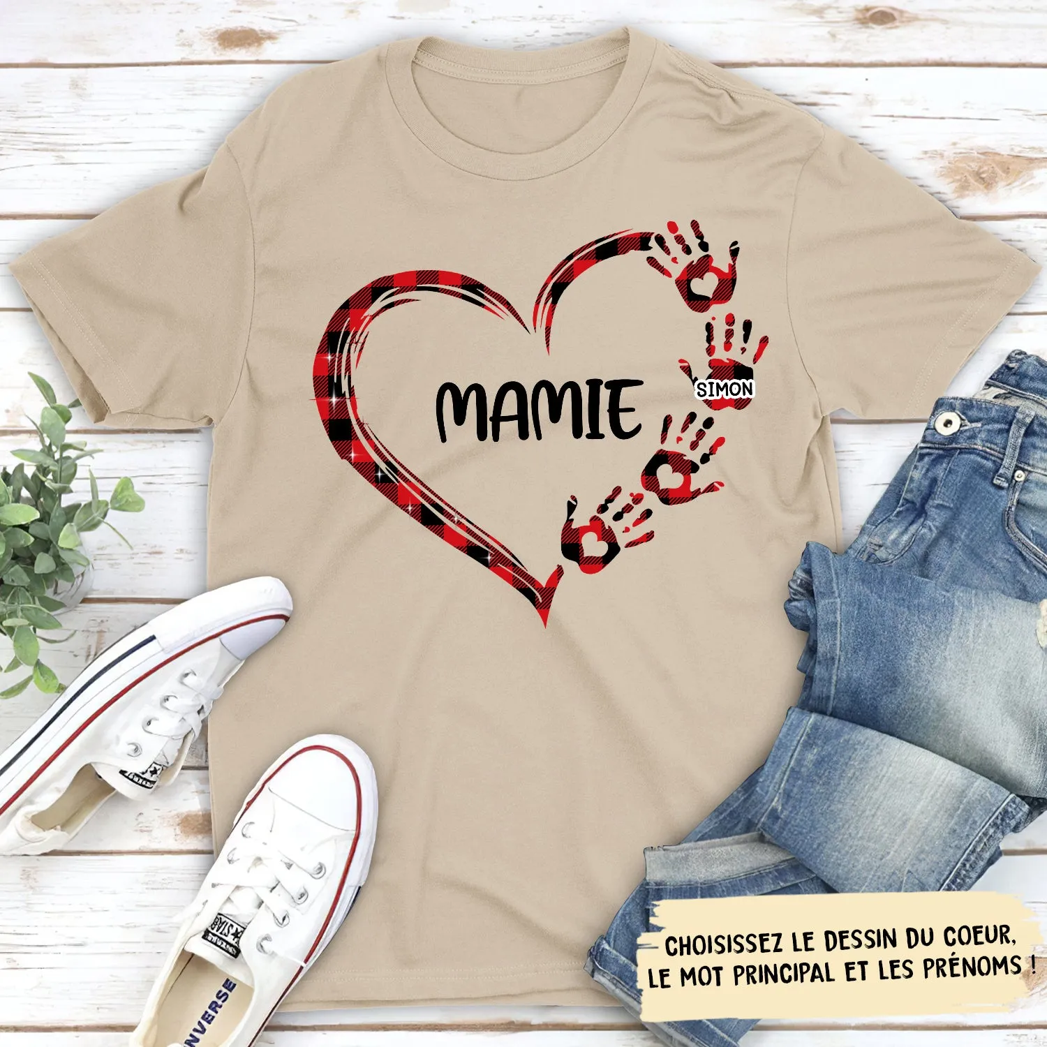 T-shirt Unisex Personnalisé - La Famille De Mamie/Maman