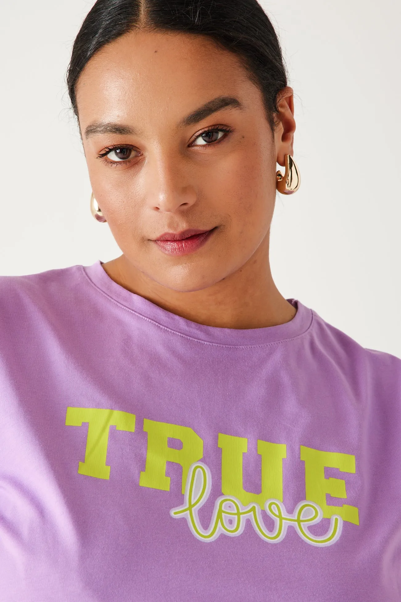 T-shirt à message Femme - Imprimé multicolore