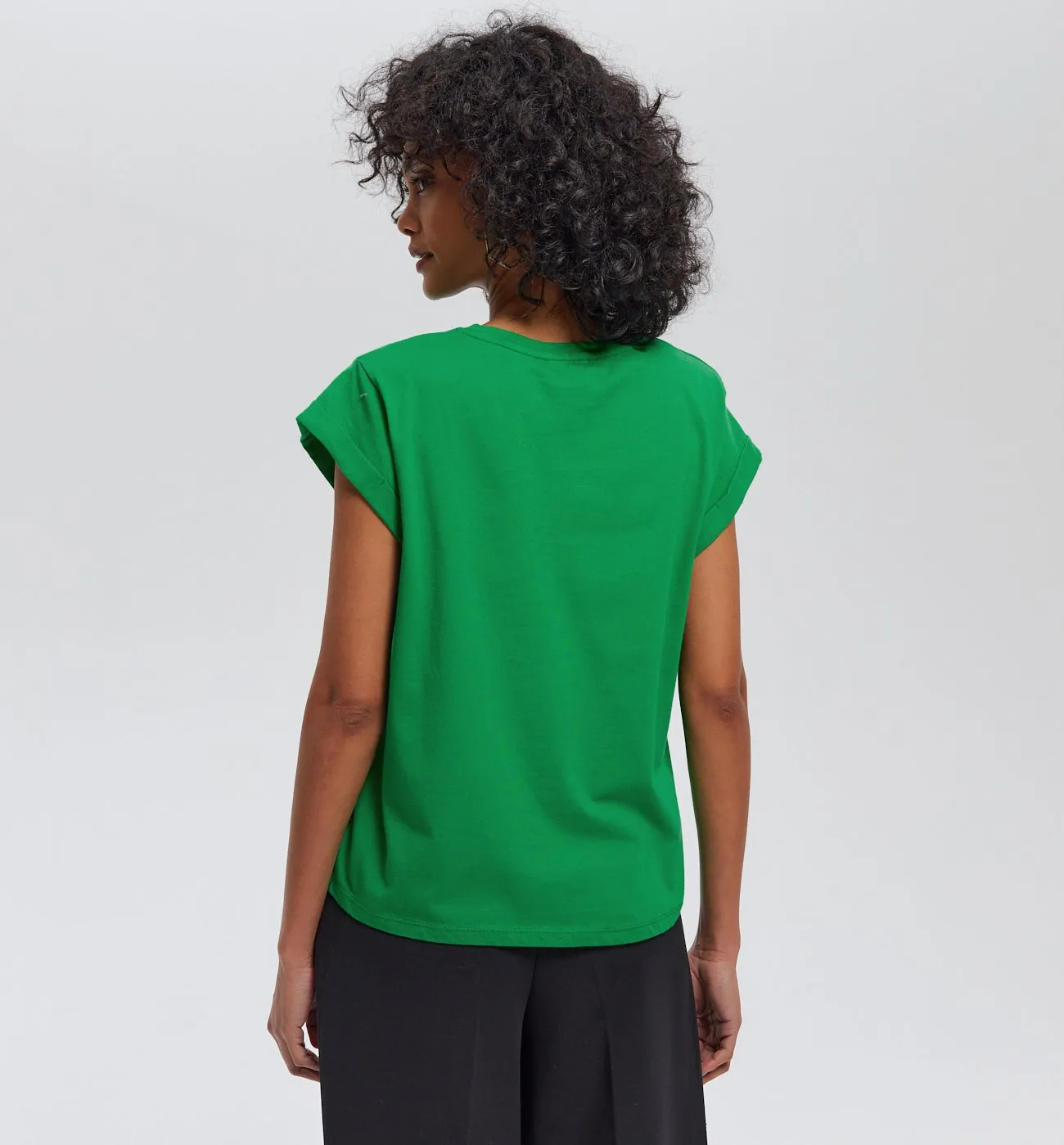 T-shirt à message Femme - Imprimé vert