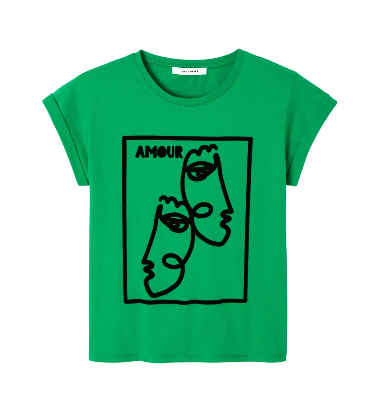 T-shirt à message Femme - Imprimé vert